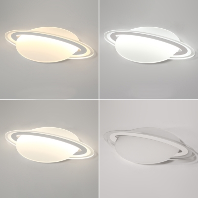 Globe Boys Room LED Flush Ceiling Lamp White/Warm Light