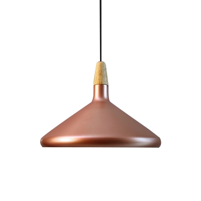 Polished Copper/Silver Finish 1 Light Cafe Hanging Lamp in Modern Simple Style