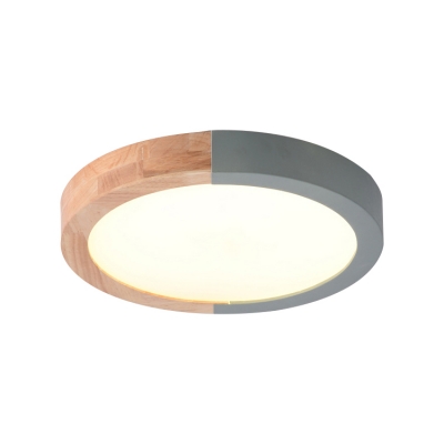 Circular Shape LED Ceiling Fixture Macaron Simple Living Room Acrylic Flush Light Fixture