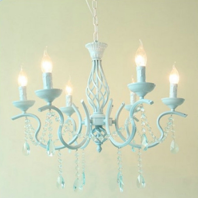 Contemporary Lighting 6/8 Light Kid Girls Ceiling Chandelier Crystal Tadpoles Chandelier Light