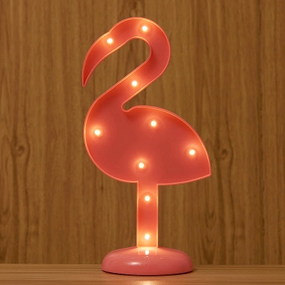 Decorative Plastic Swan Kids Night Light in Red/Orange