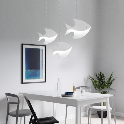 Fish Shape 3/4/5 Lights Chandelier for Kids Bedroom