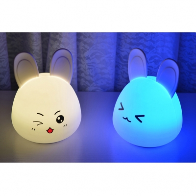 USB Rechargeable White Rabbit Nightlight for Kids Bedroom 5 Types for Option