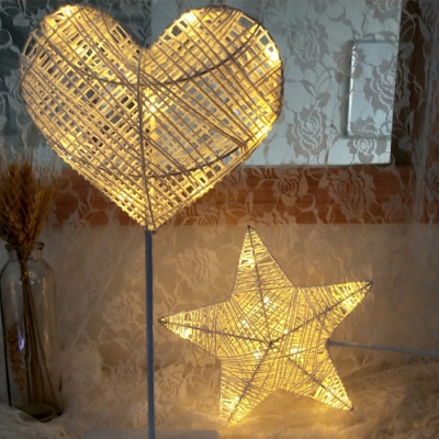 Cane Star/Loving Heart Girls Bedroom Decorative Night Light 