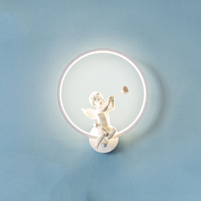 Cupid Angle with Ring Wall Light for Kids Room 2 Types Avaiable