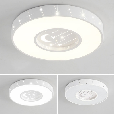 Modern LED Round/Star/Cloud Shade Kids Room Ceiling Light Ultra-Thick