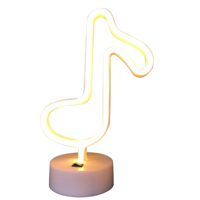 New Musical Note/Cloud/Mushroom Neon Light Kids Night Light with Plastic Base