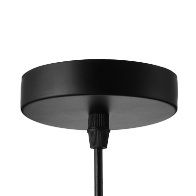 Nordic Style Bucket Hanging Lamp Metallic 1 Head Ceiling Pendant Lamp for Coffee Shop
