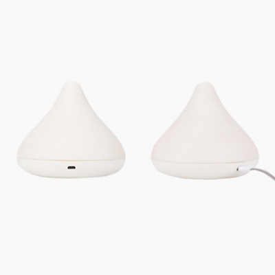 Portable Mini Plastic Cone Shape LED Night Light in White/Pink