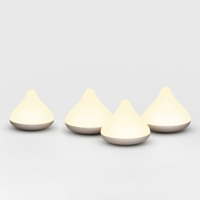 Portable Mini Plastic Cone Shape LED Night Light in White/Pink