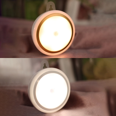 Stick Anywhere Mini Battery Powered/Rechargeable LED Night Light in Gold/Silver 