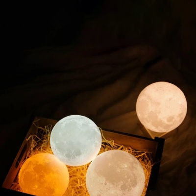 Bedroom Decorative Moon Light Dimmable Night Light 3D Effect
