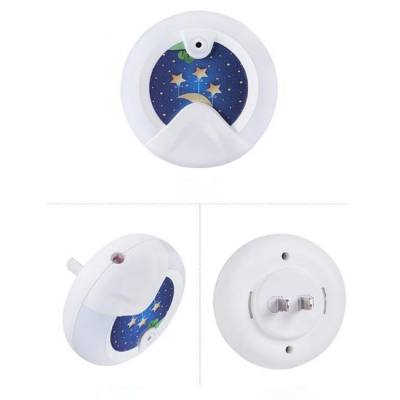 Moon and Star Motion-Activated Plug-in Led Kids Room Night Light