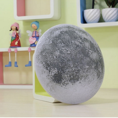 Ultra-thin Plastic Stick Anywhere Spherical Wall Night Light with Moon Design