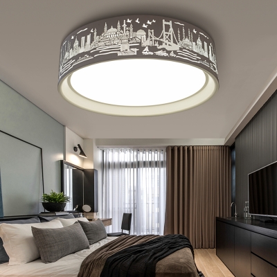 16.54'' W Modern Bedroom/Living Room Acrylic Round LED Ceiling Light