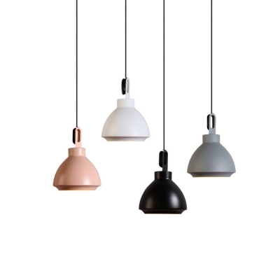 

9.84"W Nordic Style Single Head Pendant in Various Colors for Dining Room Restaurant, Black;pink;white;gray