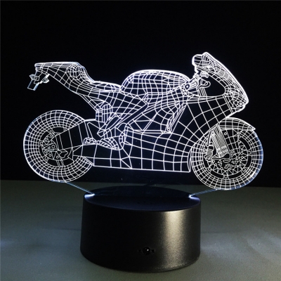 Button Switch/Usb Touch/Remote Motorbike/Car/Airplane Acrylic Night Light for Boys Bedroom