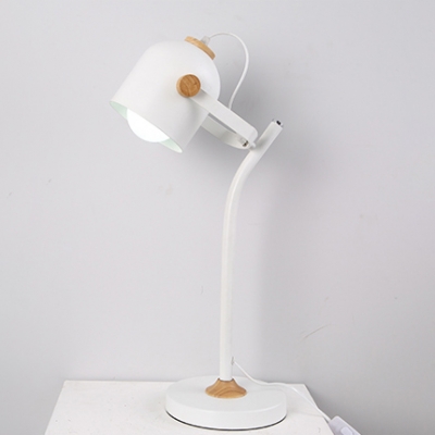 Adjustable Metal Standing Desk Light with Cup Shade Macaron 1 Light Desk Lamp for Kids