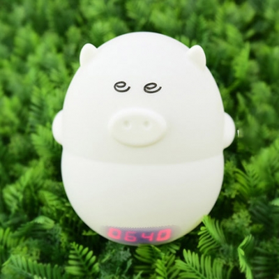 Lovely Pig LED Kids Sleeping Night Light with 24 Hour Digital Timer USB Rechargeable