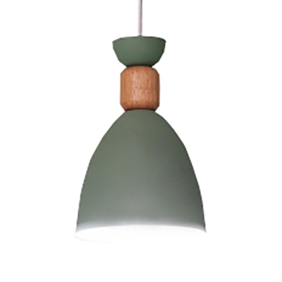 Nordic Simple Style One Light Mini Pendant for Bar and Cafe in White/Green/Grey