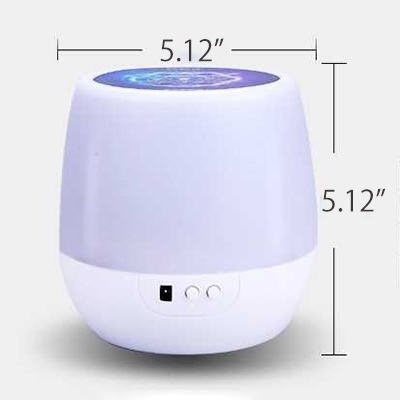 Plastic Drum Shade Night Light Projectors with/without Rotating Function for Children Bedroom