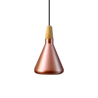 Polished Copper/Silver Finish 1 Light Cafe Hanging Lamp in Modern Simple Style