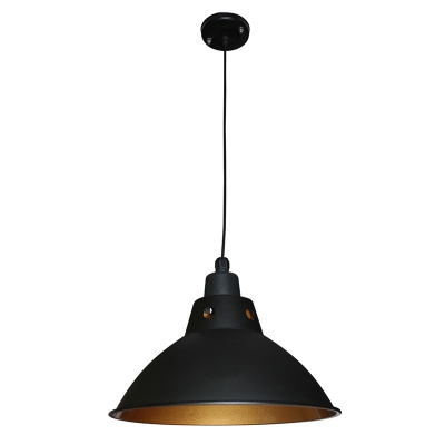 Single Light Dining Room Office LED Ceiling Pendant with Metal Dome Shade(11.81