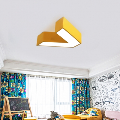 Letter V Ceiling Light Modernism Simple Acrylic Pendant Lamp for Children Bedroom