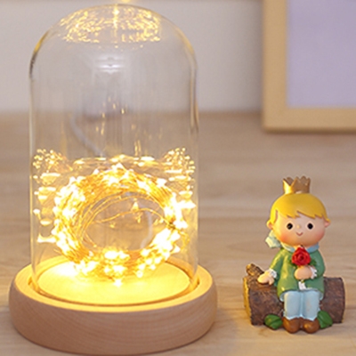 Home Decorative Girls Bedroom Doll Night Light with Glass Shade Button Switch/Dimmer Switch/Remote Control