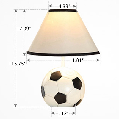Sports Theme Coolie Table Lamp Resin Single Head Decorative Reading Light for Boys Room