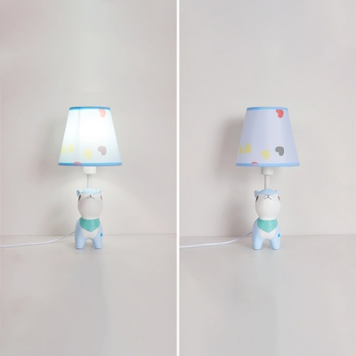 Nursing Room Cone Table Light with Bunny/Deer Plastic Single Light Reading Light in White