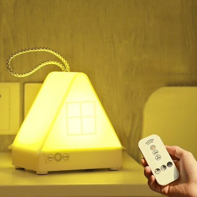 Triangle Shade Portable Plug-in Remote Mini Night Light with Cool/Warm Light  