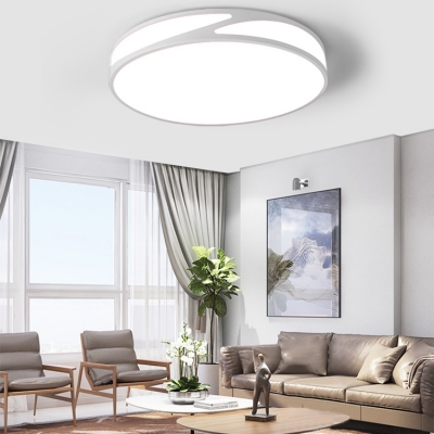 Acrylic Round Led Ceiling Light Macaron Modernism Living Room Led