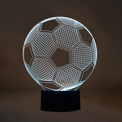 Wireless Touch/Remote Acrylic 3D Soccer/Globe Boys Room Night Light 