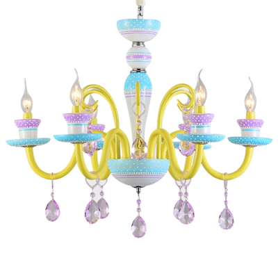 Kid Chandelier Small Candle Chandelier Indoor LED Chandelier with Crystal Balls