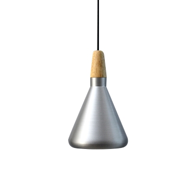 Polished Copper/Silver Finish 1 Light Cafe Hanging Lamp in Modern Simple Style