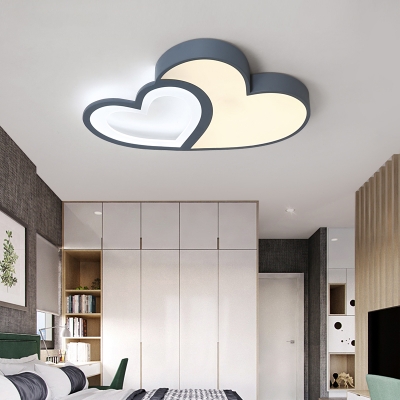 Girls Bedroom Loving Heart Ceiling Light Acrylic Decorative