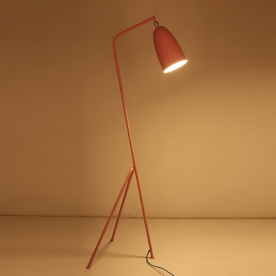 Metal Tripod Floor Light Contemporary Macaron Study Room Kids Room 1 Head Floor Lamp