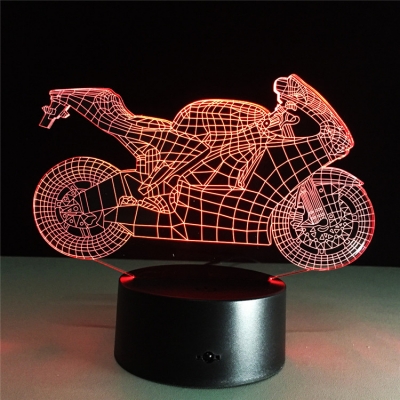 Button Switch/Usb Touch/Remote Motorbike/Car/Airplane Acrylic Night Light for Boys Bedroom