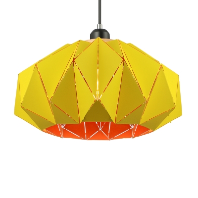 1 Light Origami Suspended Lamp Colorful Contemporary Living Room Metal Lighting Fixture