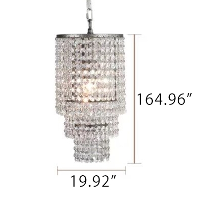French Pendant Chandelier Vintage Crystal Empire Chandelier Light for Bedroom Living Room