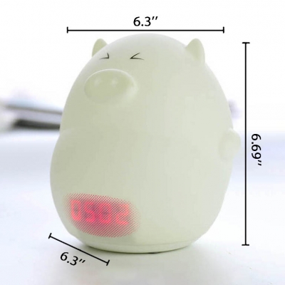 Lovely Pig LED Kids Sleeping Night Light with 24 Hour Digital Timer USB Rechargeable