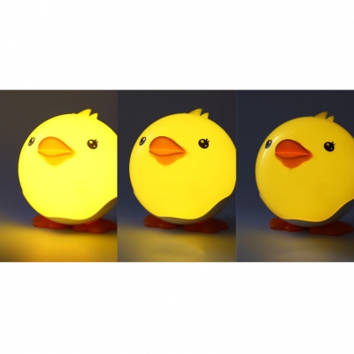 Portable Mini Round Chicken Kids LED Night Light in Pink/Yellow/White/Blue 