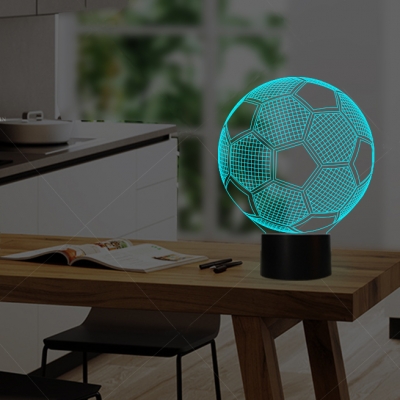 Wireless Touch/Remote Acrylic 3D Soccer/Globe Boys Room Night Light 