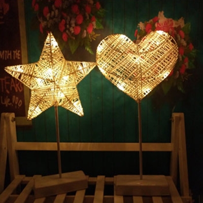 Cane Star/Loving Heart Girls Bedroom Decorative Night Light 