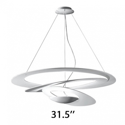 Contemporary Aluminium Tiers Circles Suspension Light