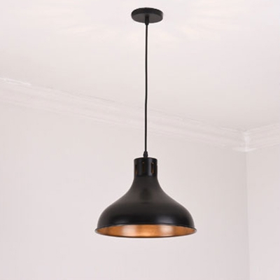 

Industrial Style One Bulb Office Hanging Lamp in Polished Black Finish, HL478951