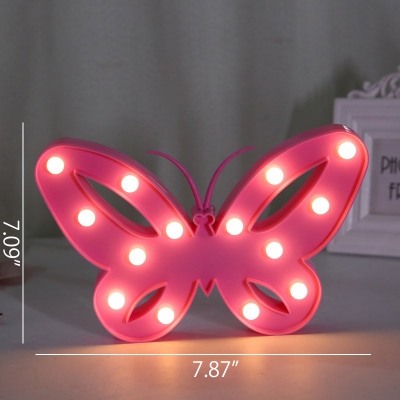 Plastic LED Anchor/Mouse/Butterfy/Cup Shape Plastic Decorative Kids Night Light Portable