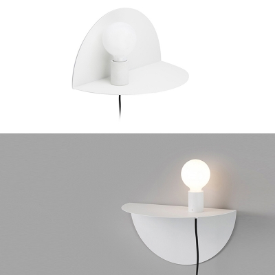 Metallic Open Bulb Wall Light Nordic Style Colorful 1 Light Sconce Lighting for Corridor Bedside