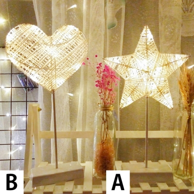 Cane Star/Loving Heart Girls Bedroom Decorative Night Light 